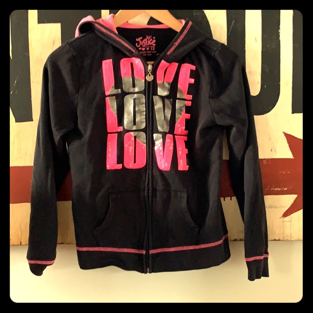 Girls Justice black hoodie